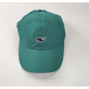 Vineyard Vines Hat Womens Teal Green Baseball Hat Fishing Whale Logo StrapBack